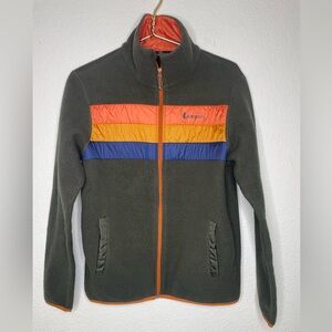 Cotopaxi Fleece Jacket - Gray with Orange, Yellow, Blue Accents